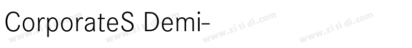 CorporateS Demi字体转换